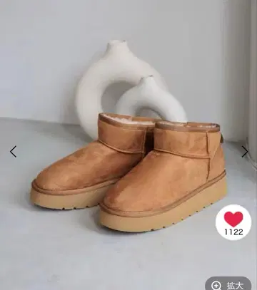 [ 미사용 새상품 ] LOWRYS FARM 페이크 어그 부츠 L 사이즈