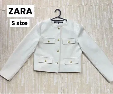새상품급 [ ZARA ] 화이트 노카라 자켓 S