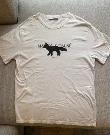 메종 키츠네 폭스 프린트 T셔츠 L 사이즈