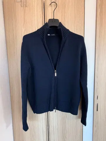 Cruciani 네이비 풀 집업 가디건 46