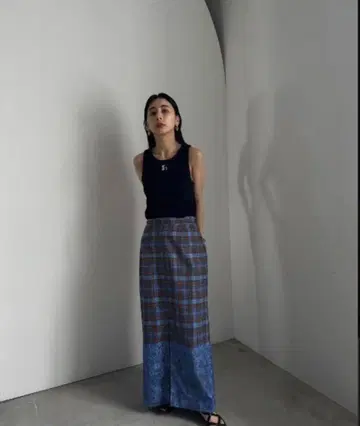 아메리 MEDI LACE DOCKING CHECK TIGHT SKIRT