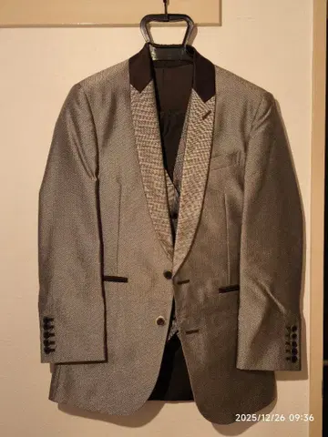 ELLE 헤링본 무늬 턱시도 M