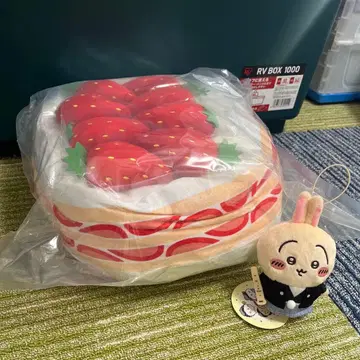 딸기 홀케이크 봉제 인형 생크림 세트