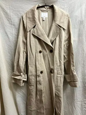 H&M 린넨 블렌드 트렌치코트 L