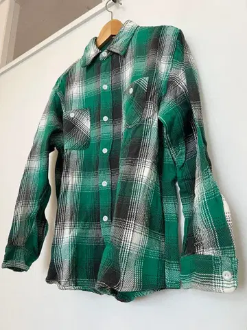 빈티지 플란넬 셔츠 1960년대 블랙