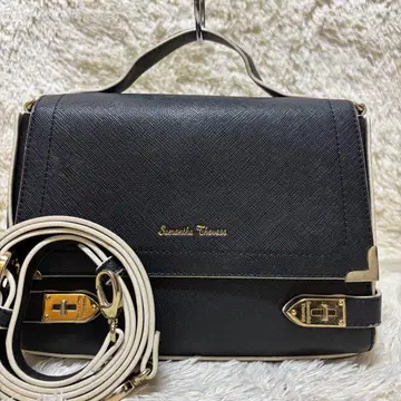 새상품급 초레어 사만다 타바사 에일 라지 2way 사피아노 가죽 블랙