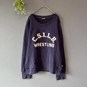 챔피온 [L] 성숙 캐주얼 로고 프린트 소매 와펜 코튼 맨투맨