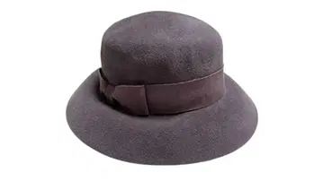 새상품급 Akio Hirata 브라운 울 햇 황실 납품