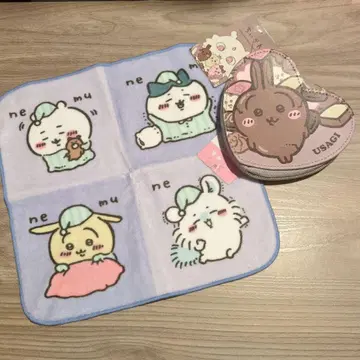 캐릭터 타월과 USAGI 파우치 세트