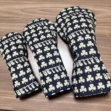 수주 제작 핸드메이드 골프헤드커버 3세트 데님 클로버