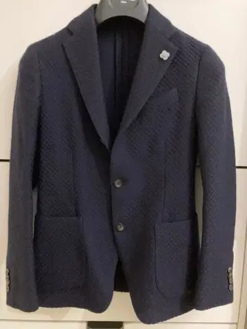 라르디니 LARDINI 네이비 자카드 자켓