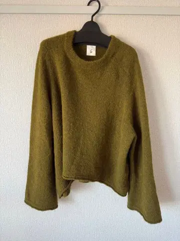 ROKU 6 올리브 그린 니트 스웨터 긴팔