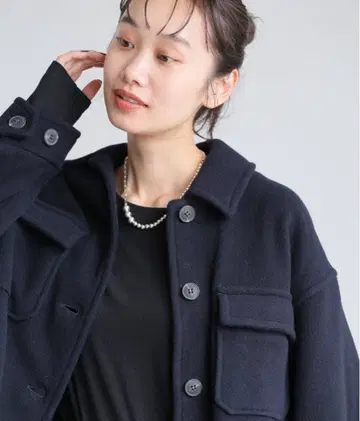 IMPERIAL 모사 숏 CPO 블루종 코트 베이크 크루즈 이에나