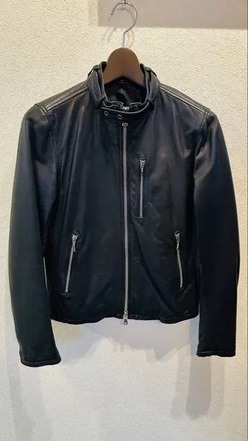 가죽 싱글 라이더 자켓 블랙 S