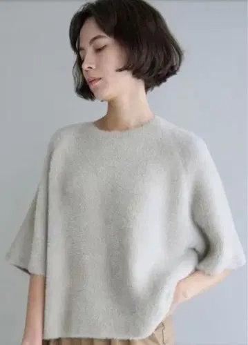 안피로 나일론 샤기 하프 슬리브 풀오버 사이즈 M