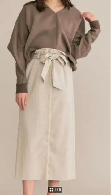 [새상품급 토널] 리본 포함 스커트