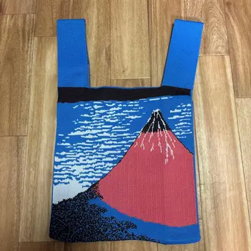 후지산 자수 에코백