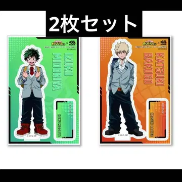 쿠라스시 히로아카 아크릴 스탠드 바쿠고 카츠키 미도리야 이즈쿠 2개 세트