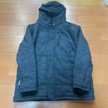 B&T Club 후드 부착 다운 자켓 그레이