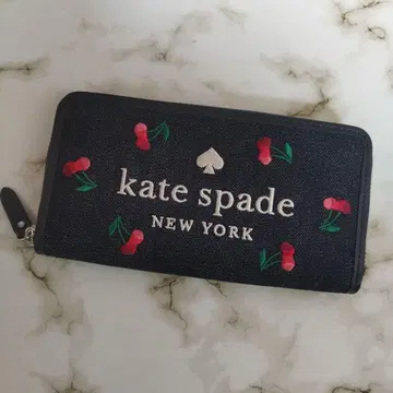 ( 미사용 ) 케이트 스페이드 체리 데님 지갑