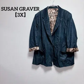 SUSAN GRAVER [ 3X ] 테일러드 자켓 레오파드 무늬 세련됨