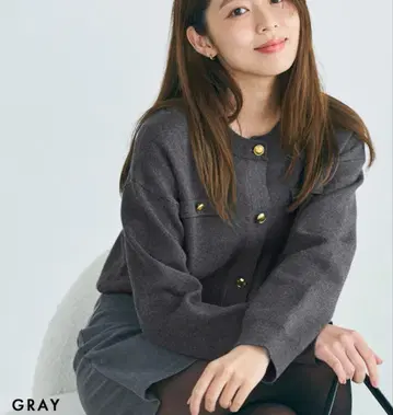 HARUKA DESIGN 골드 버튼 가디건