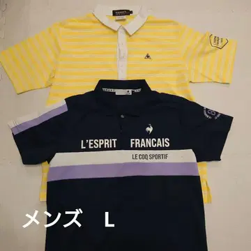 새상품급 르꼬끄 스포르티브 피케 셔츠 L 사이즈 2장 세트