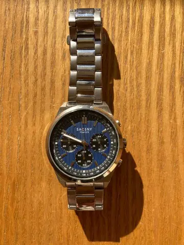 SACSNY 손목시계 SY-15211 실버 크로노그래프 쿼츠 워치