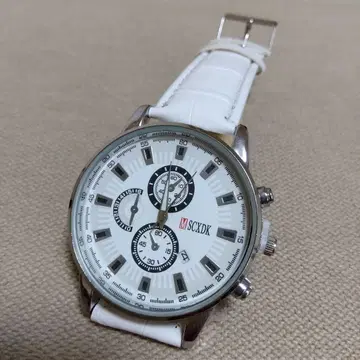 SCXDK 크로노그래프 화이트 손목시계