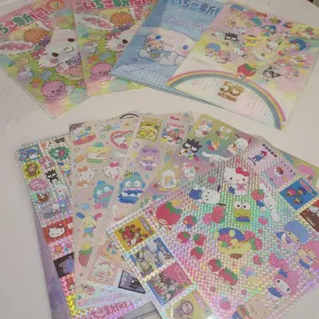 새상품급 산리오 클리어 파일 스티커