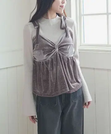 archives 큐빅 벨로아 뷔스티에 x 플레어 리브 니트 세트