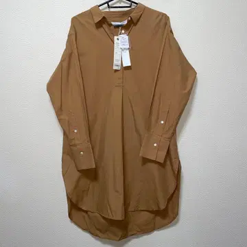 새상품 리라시크 베이지 긴팔 셔츠 원피스 캐주얼 심플 M