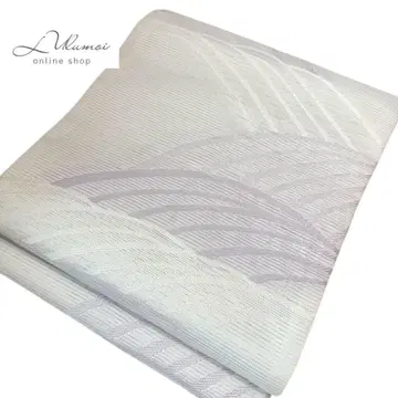 LULU99 후쿠로 오비 명주 화학 섬유 화이트 보라색