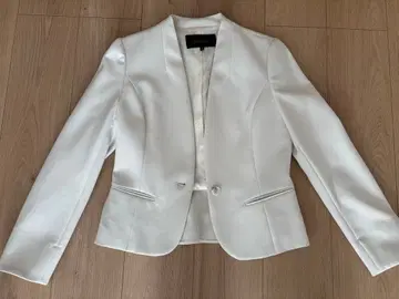 sunauna 노카라 자켓 스커트 36 화이트