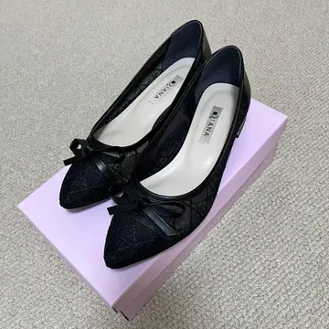 다이애나 블랙 리본 포함 펌프스 23.5cm