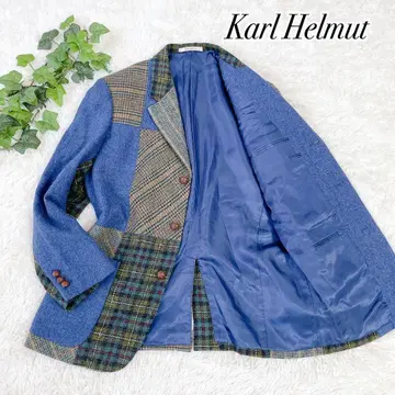 새상품급 칼 헬무트 울 패치워크 테일러드 자켓 M
