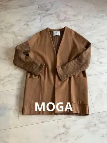 MOGA 니트 자켓 카멜
