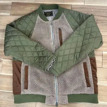 플리스 퀼팅 봄버 자켓