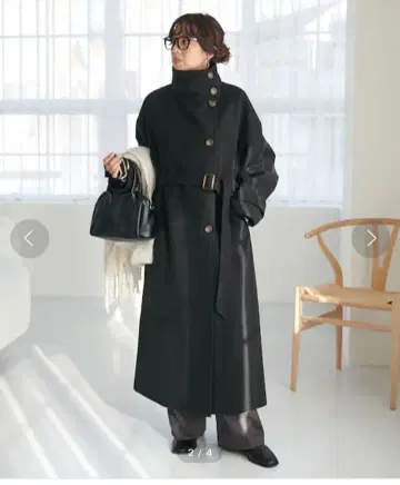 DISCOAT 여성용 롱 코트 FREE 사이즈