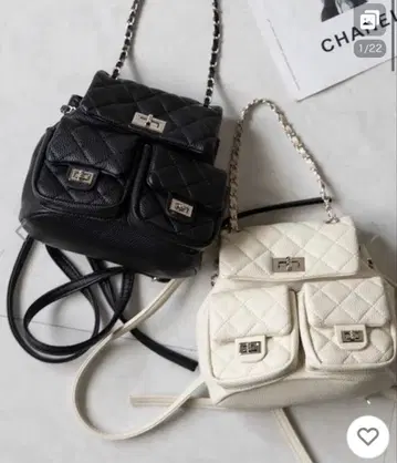 me+em select 데이백 퀼팅 체인 숄더 미니 백팩