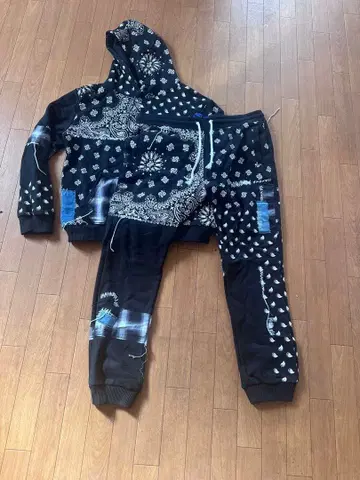 블루 느와르 반다나 패턴 2XL 셋업