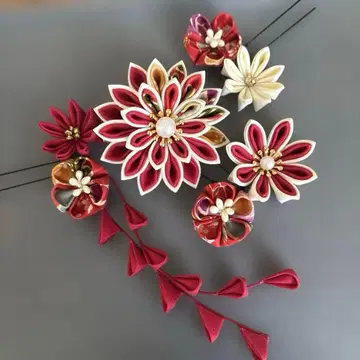 기모노 하카마 졸업식 시치고산용 머리 장식 코사지 #952