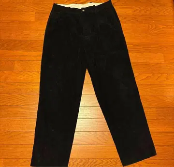 블랙 코듀로이 와이드 팬츠