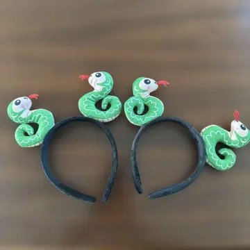 뱀 디자인 머리띠 2개 세트