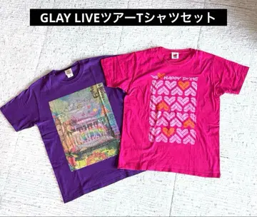 새상품급 GLAY HappySwing HOTELGLAY 티셔츠 세트 M