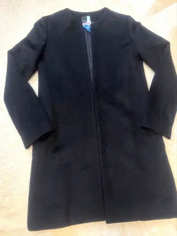 YOKO CHAN 블랙 노카라 코트 38