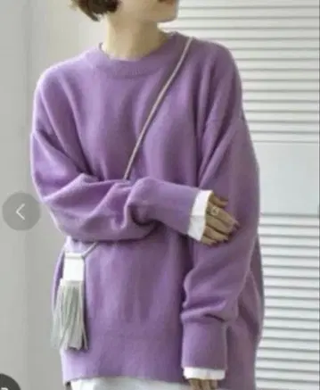 [컨디션 최상] Spick&Span 울 캐시미어 크루 풀오버 라벤더