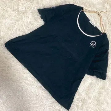 자유구 원포인트 T셔츠 블랙 40 깔끔 고급 돌려입기 로고