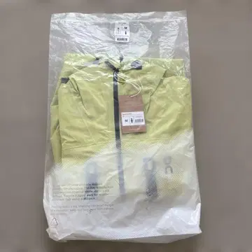 On 방수 스톰 자켓 라임 그린 후드 부착 자켓 M