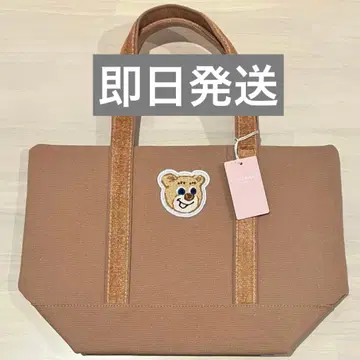 [ 미사용 새상품 ] 페이저 올드 테디 와펜 토트백(소) 베이지